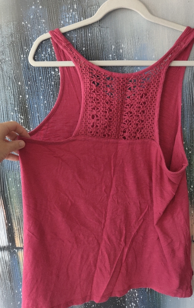 crocheted back Tank